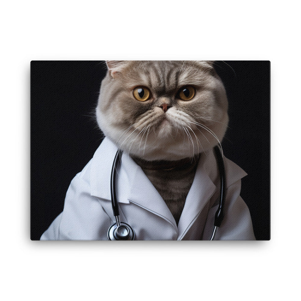 Exotic Shorthair Doctor Canvas - PosterfyAI.com