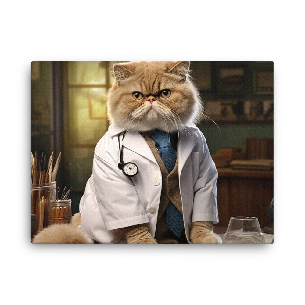 Exotic Shorthair Doctor Canvas - PosterfyAI.com