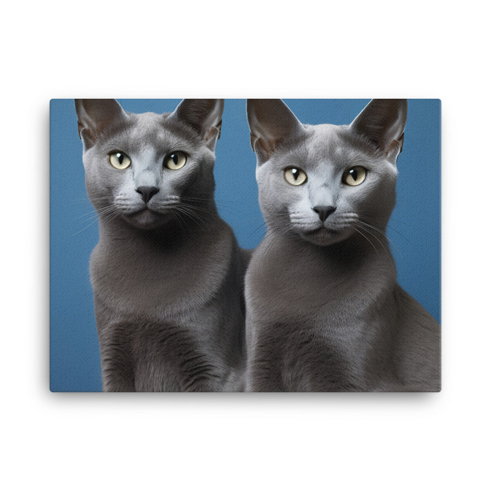 Russian Blue Canvas - PosterfyAI.com