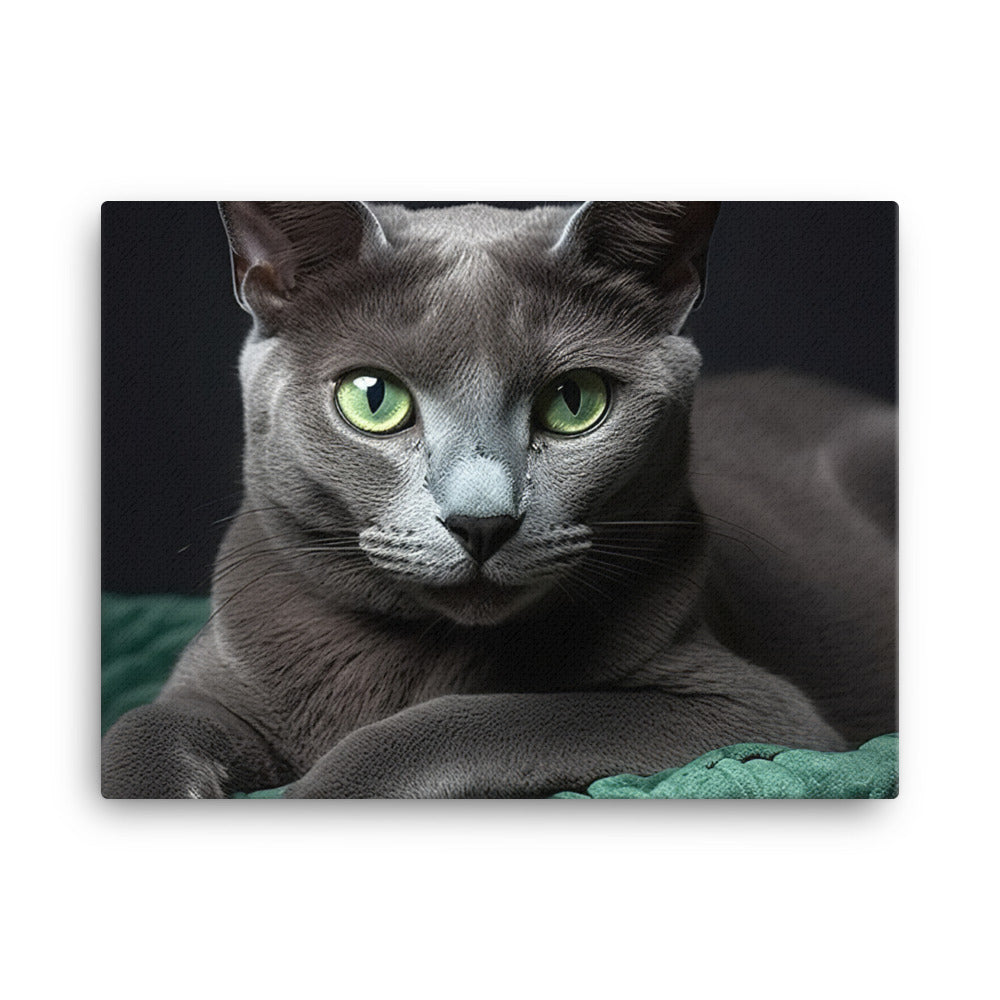 Russian Blue Canvas - PosterfyAI.com