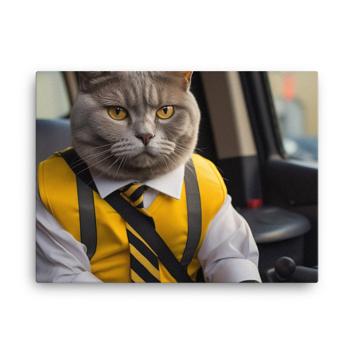 British Shorthair Transit Operator Canvas - PosterfyAI.com