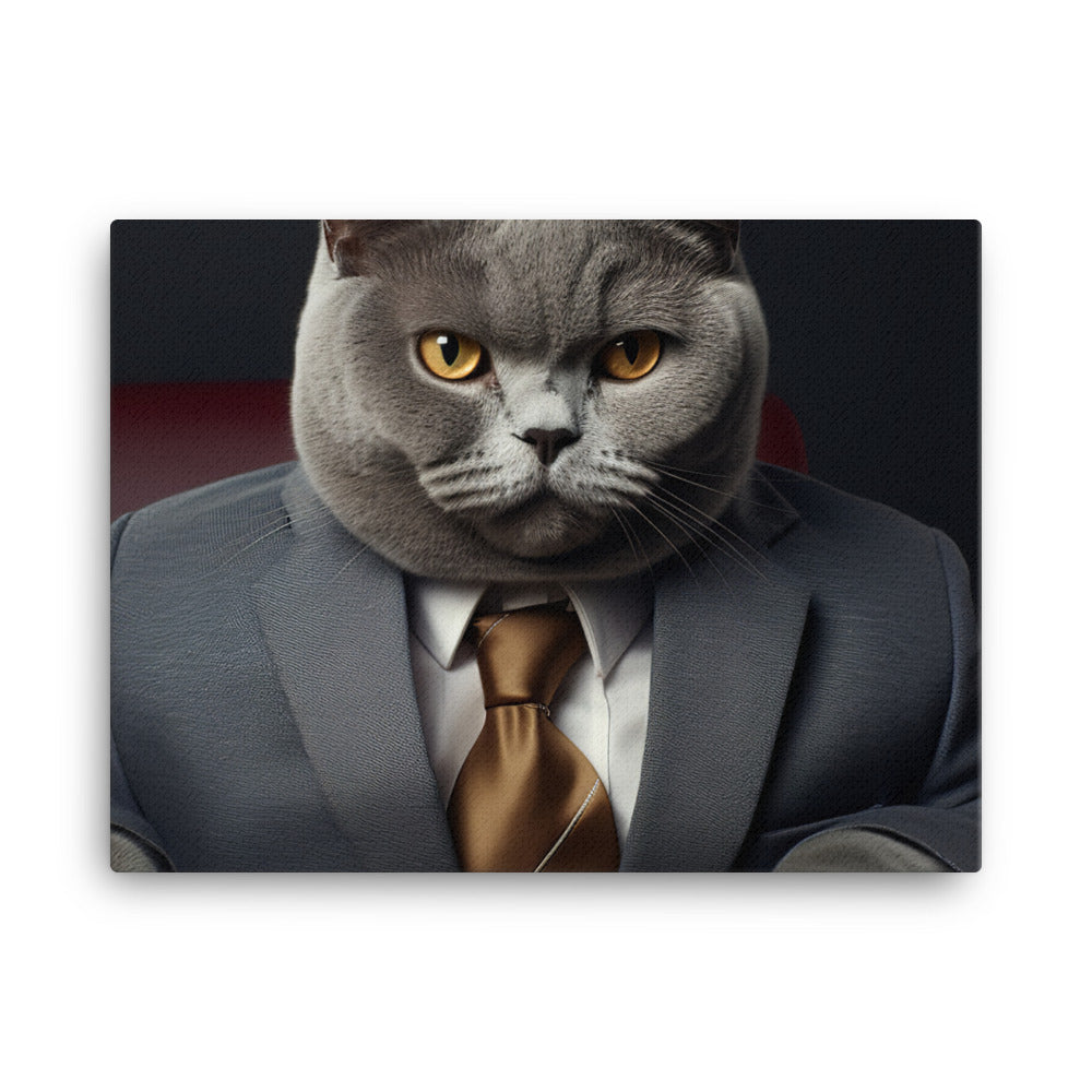 British Shorthair Sales Consultant Canvas - PosterfyAI.com