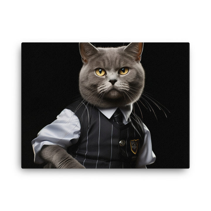 British Shorthair Referee Canvas - PosterfyAI.com