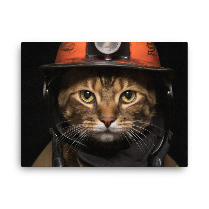 Abyssinian Firefighter Canvas - PosterfyAI.com