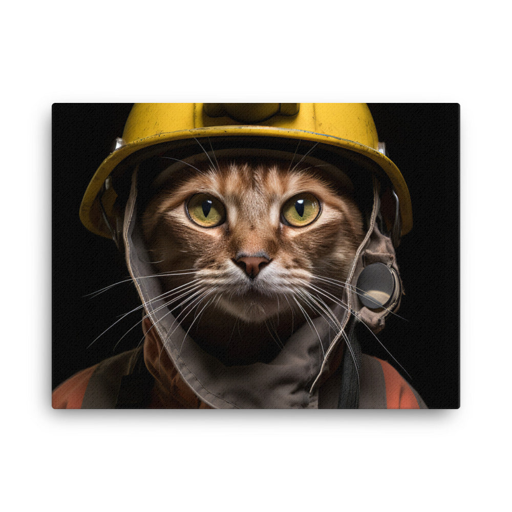 Abyssinian Firefighter Canvas - PosterfyAI.com