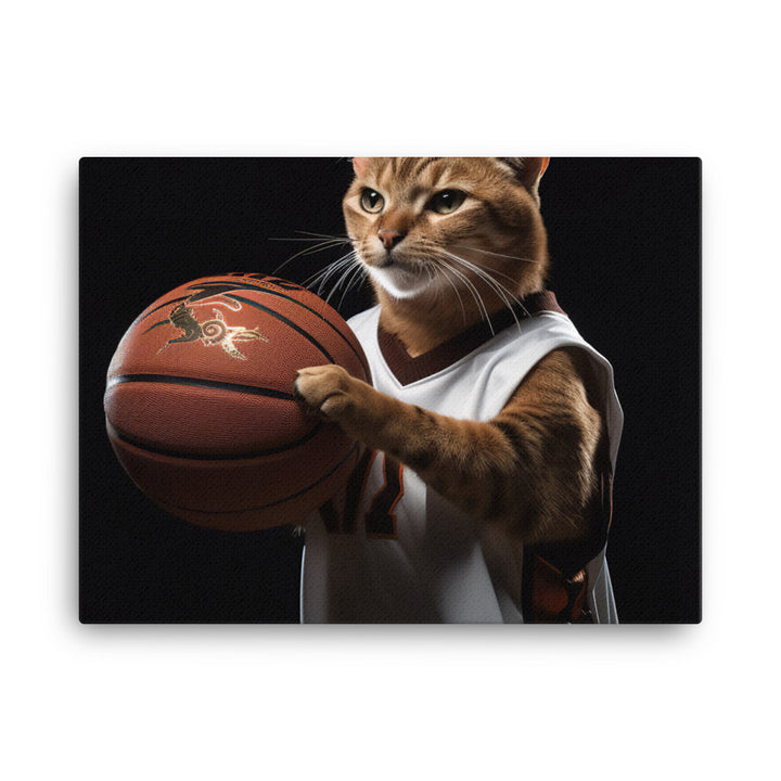 Abyssinian Basketball Player Canvas - PosterfyAI.com