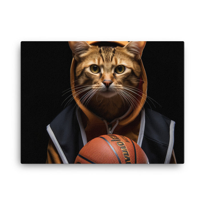 Abyssinian Basketball Player Canvas - PosterfyAI.com