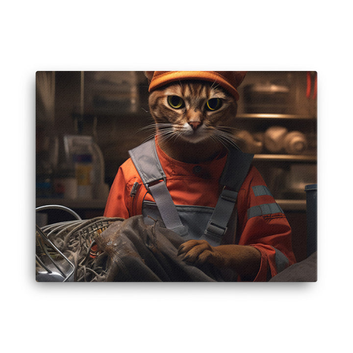 Abyssinian Janitor Canvas - PosterfyAI.com