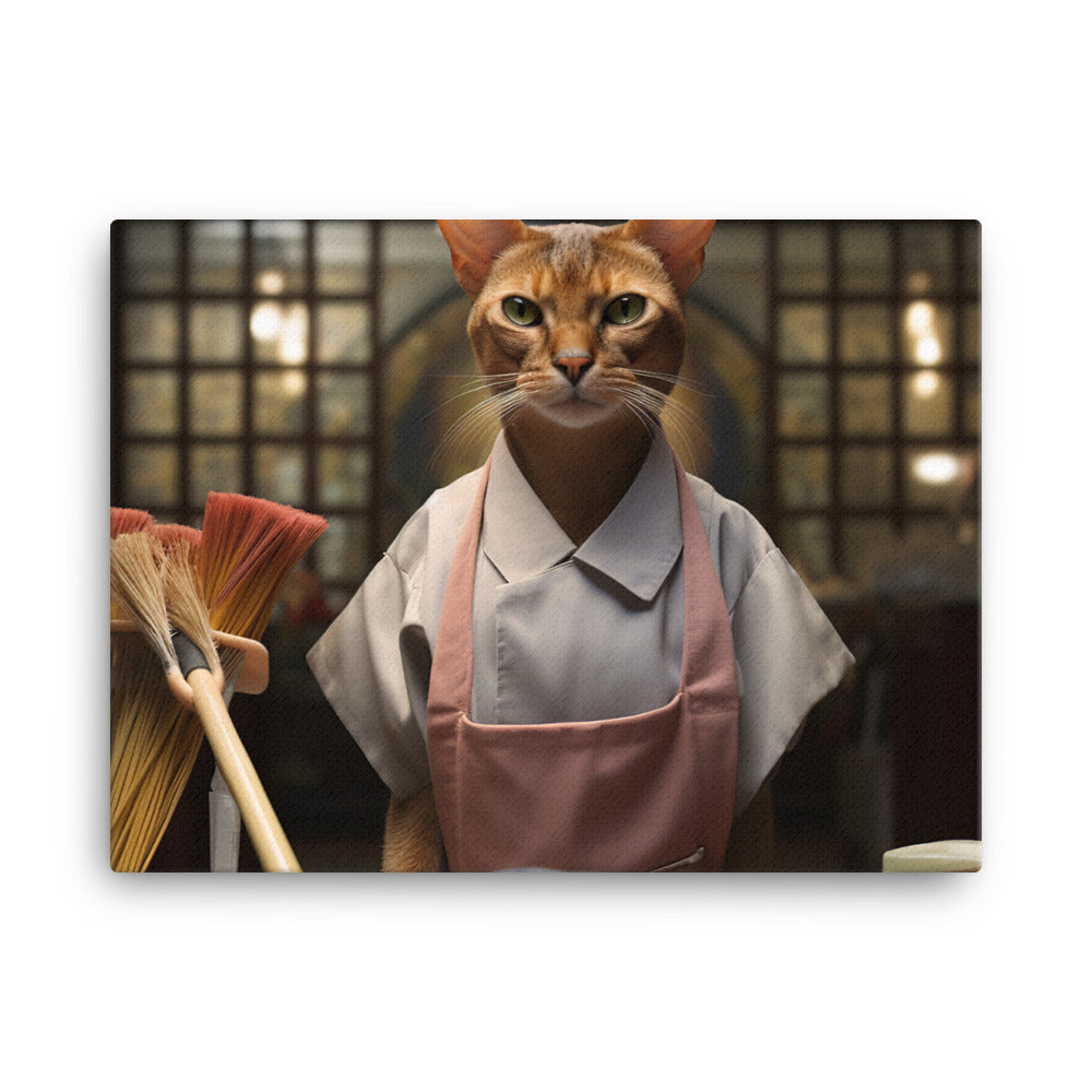 Abyssinian Janitor Canvas - PosterfyAI.com