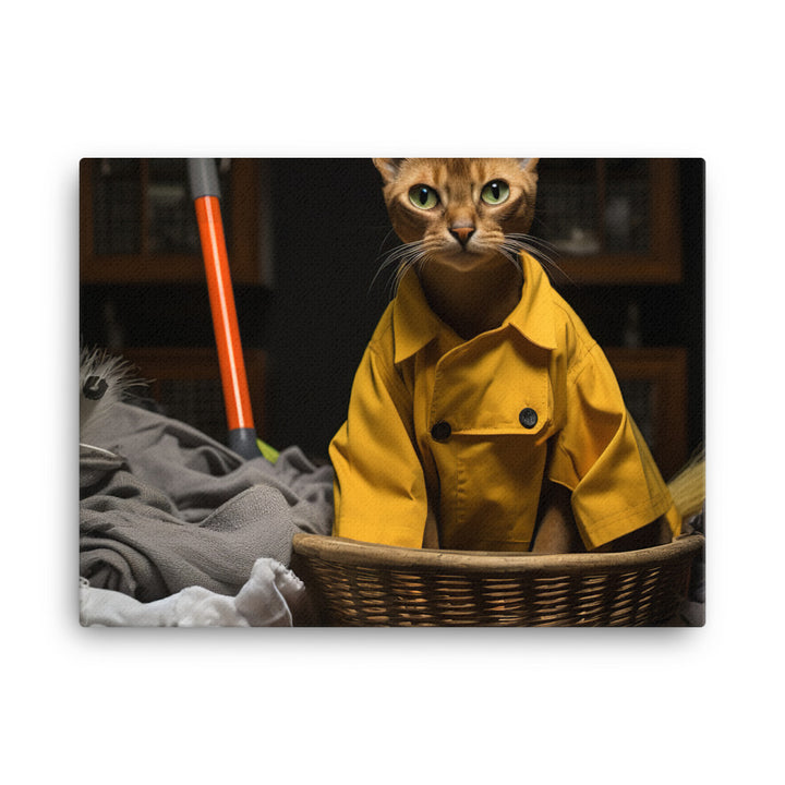 Abyssinian Janitor Canvas - PosterfyAI.com