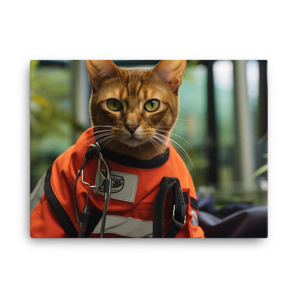 Abyssinian Paramedic Canvas - PosterfyAI.com