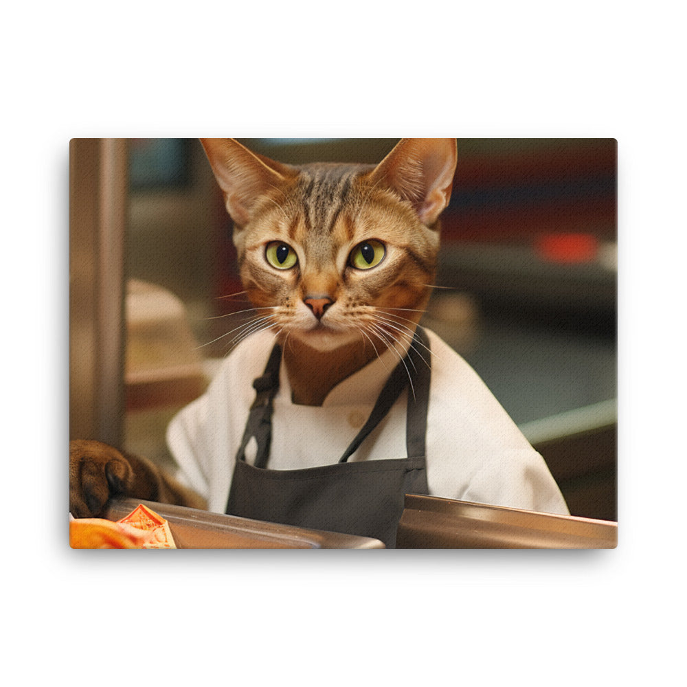 Abyssinian Fast Food Crew Canvas - PosterfyAI.com