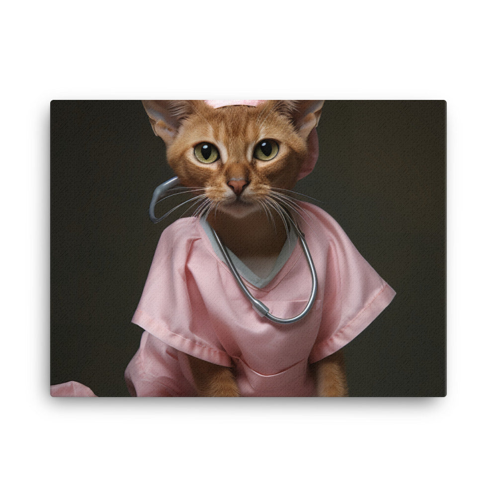 Abyssinian Nurse Canvas - PosterfyAI.com