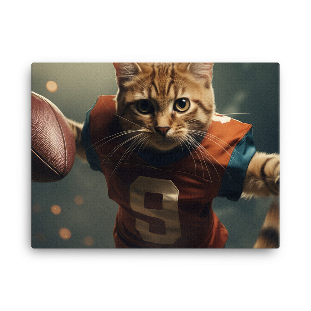 Abyssinian Football Player Canvas - PosterfyAI.com