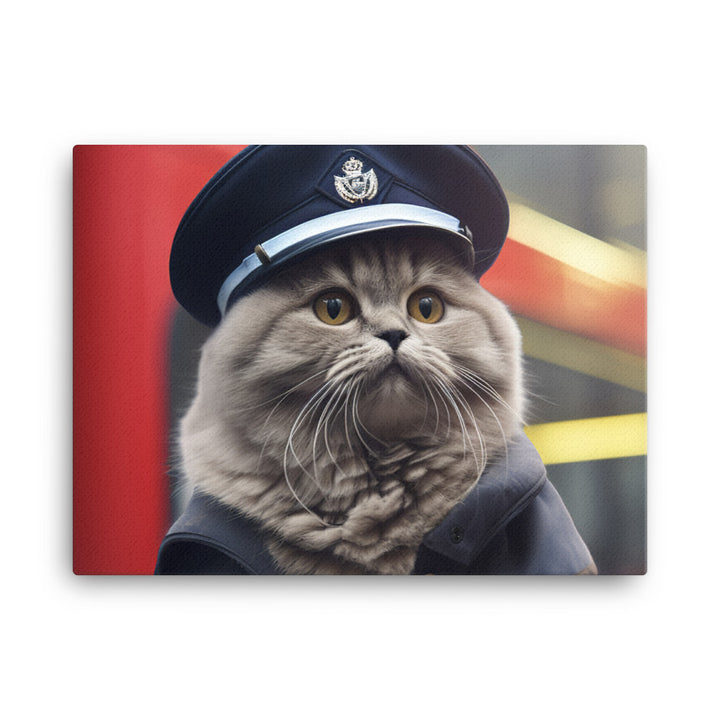 Scottish Fold Transit Operator Canvas - PosterfyAI.com