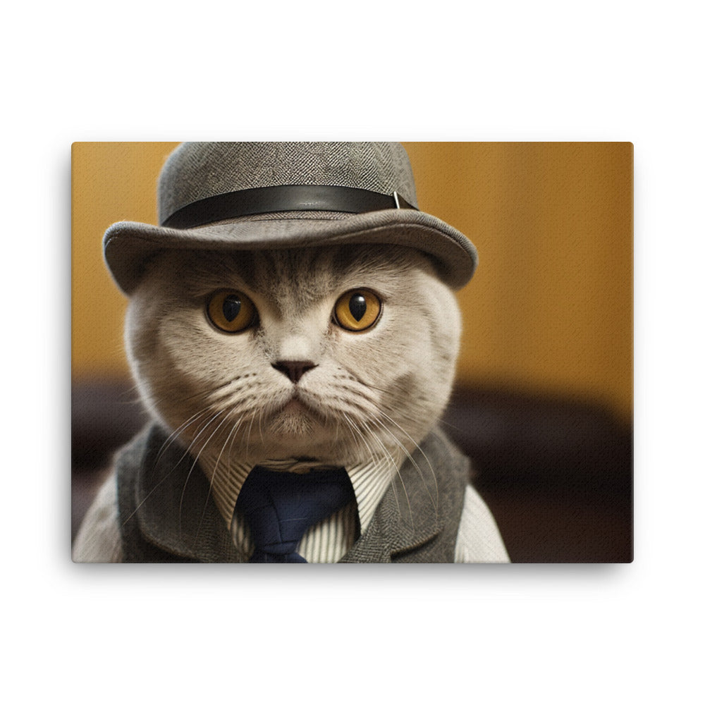 Scottish Fold Sales Consultant Canvas - PosterfyAI.com