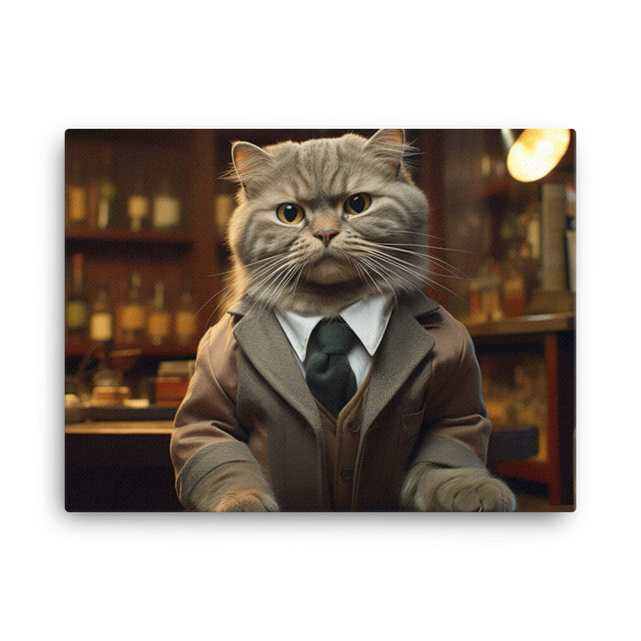 Scottish Fold Pharmacist Canvas - PosterfyAI.com