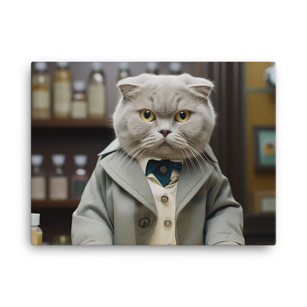 Scottish Fold Pharmacist Canvas - PosterfyAI.com