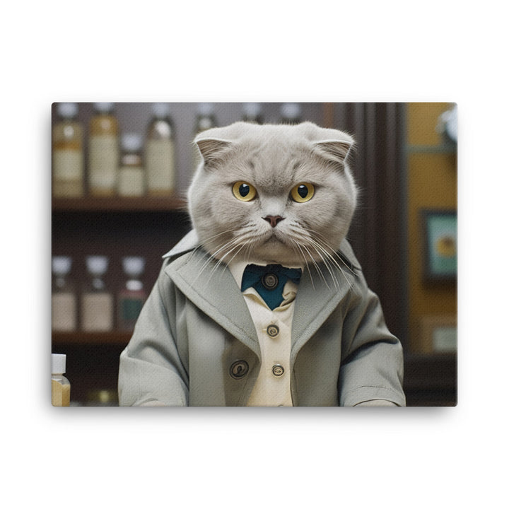 Scottish Fold Pharmacist Canvas - PosterfyAI.com