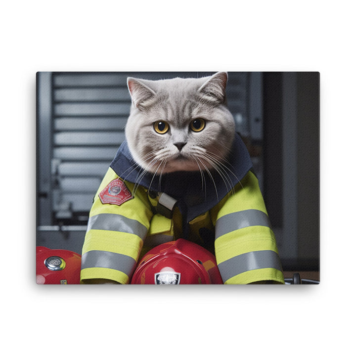 Scottish Fold Paramedic Canvas - PosterfyAI.com