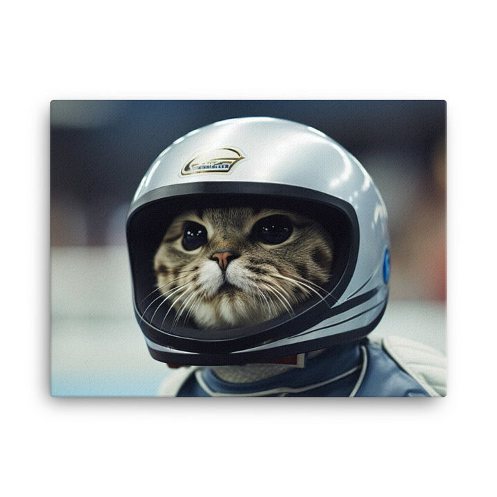 Scottish Fold Motorsport Athlete Canvas - PosterfyAI.com