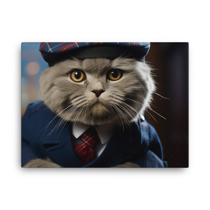 Scottish Fold Mail Carrier Canvas - PosterfyAI.com