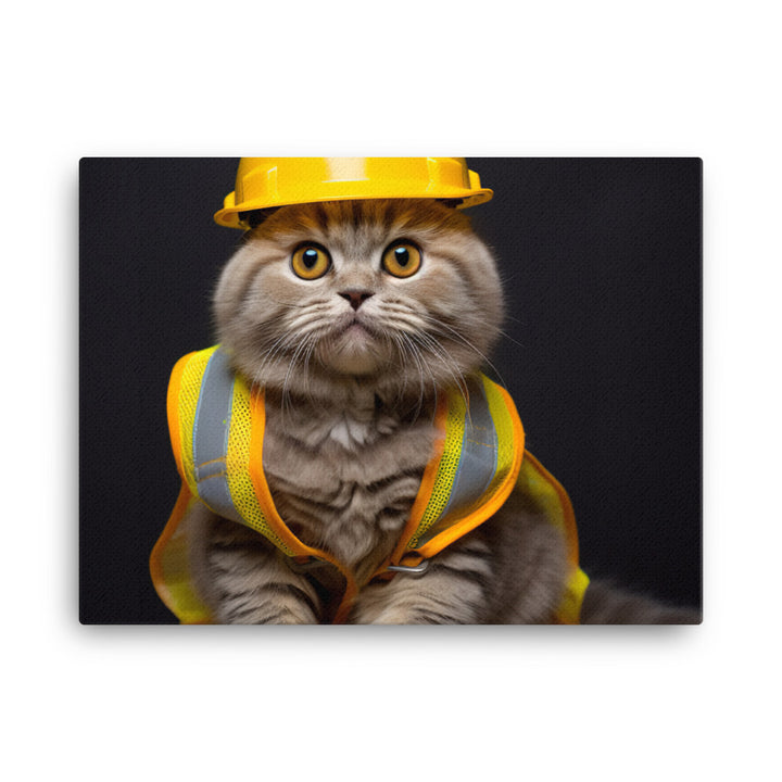 Scottish Fold Contractor Canvas - PosterfyAI.com