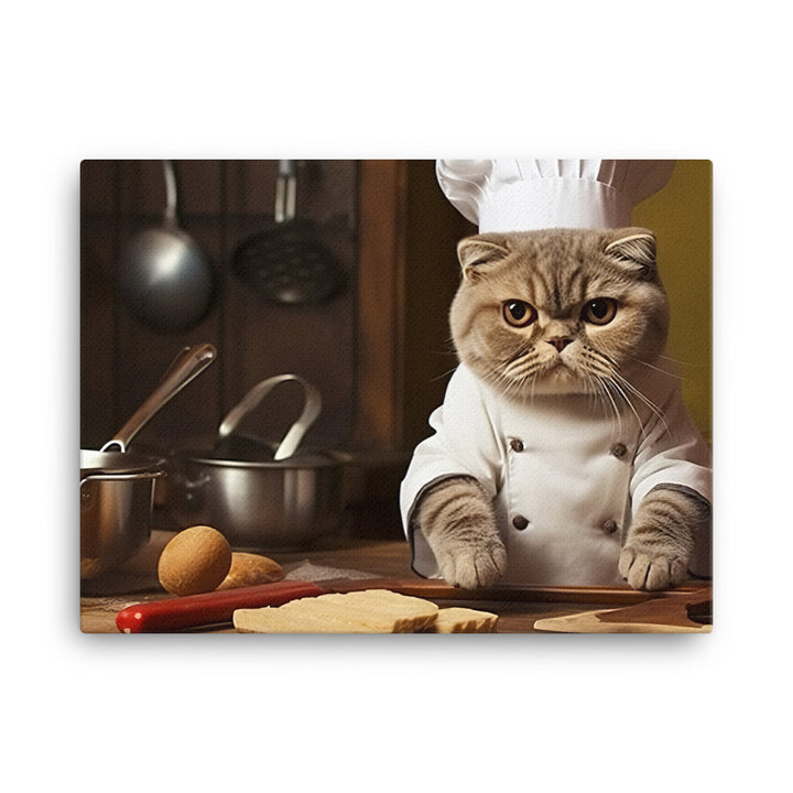 Scottish Fold Chef Canvas - PosterfyAI.com