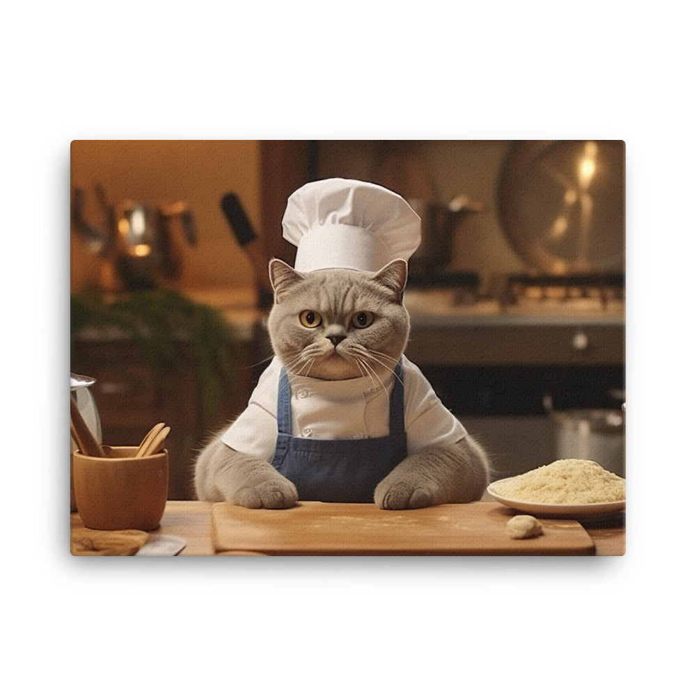 Scottish Fold Chef Canvas - PosterfyAI.com