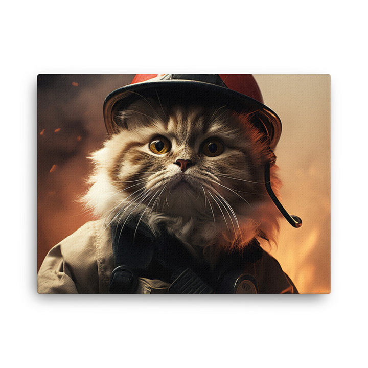 Persian Firefighter Canvas - PosterfyAI.com