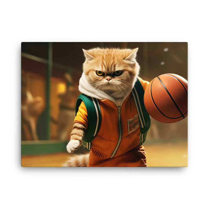 Persian Basketball Player Canvas - PosterfyAI.com