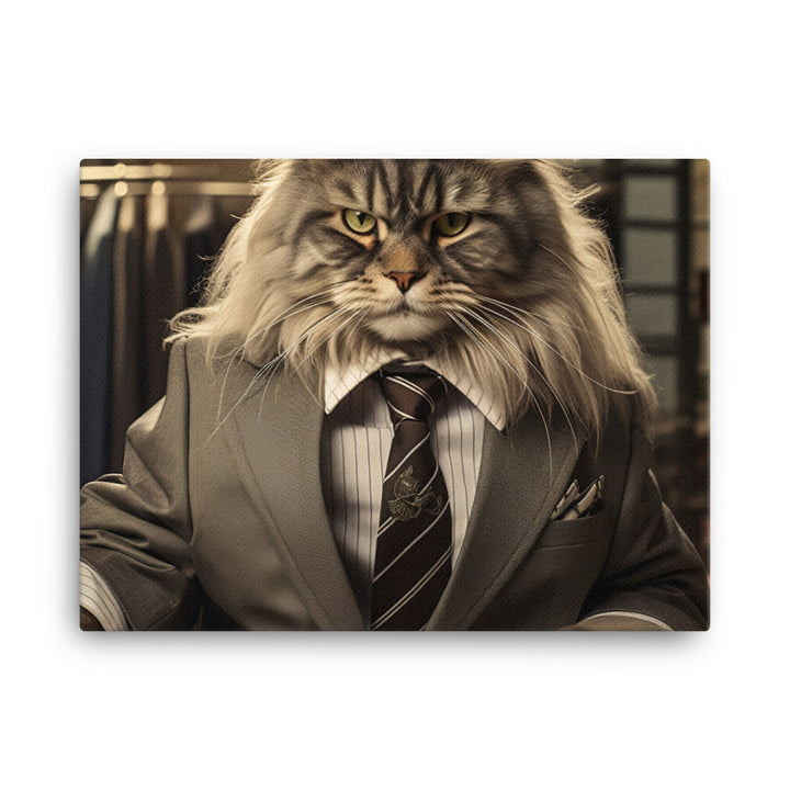 Maine Coon Sales Consultant Canvas - PosterfyAI.com