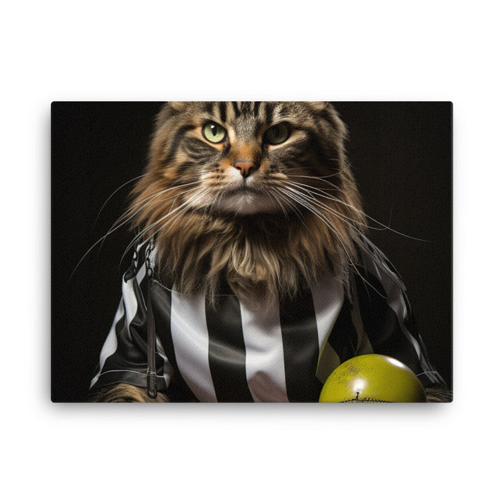 Maine Coon Referee Canvas - PosterfyAI.com