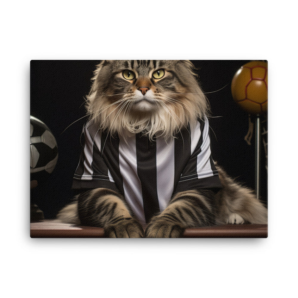 Maine Coon Referee Canvas - PosterfyAI.com