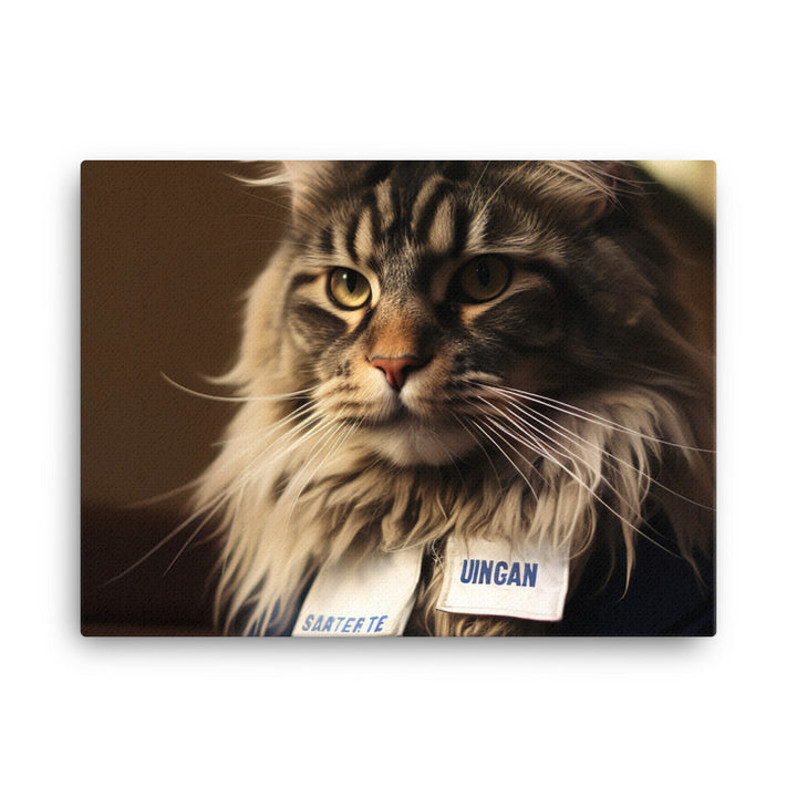 Maine Coon Mail Carrier Canvas - PosterfyAI.com