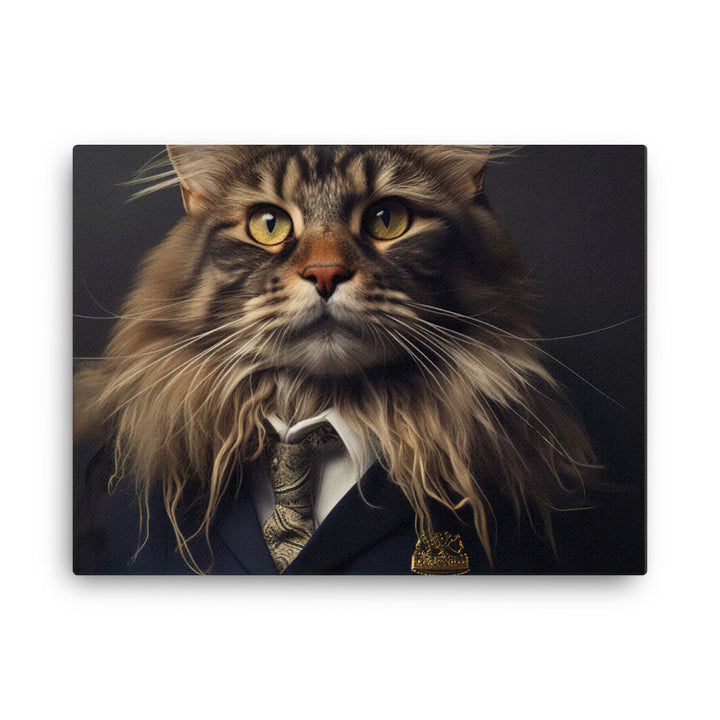 Maine Coon Cabin Crew Canvas - PosterfyAI.com