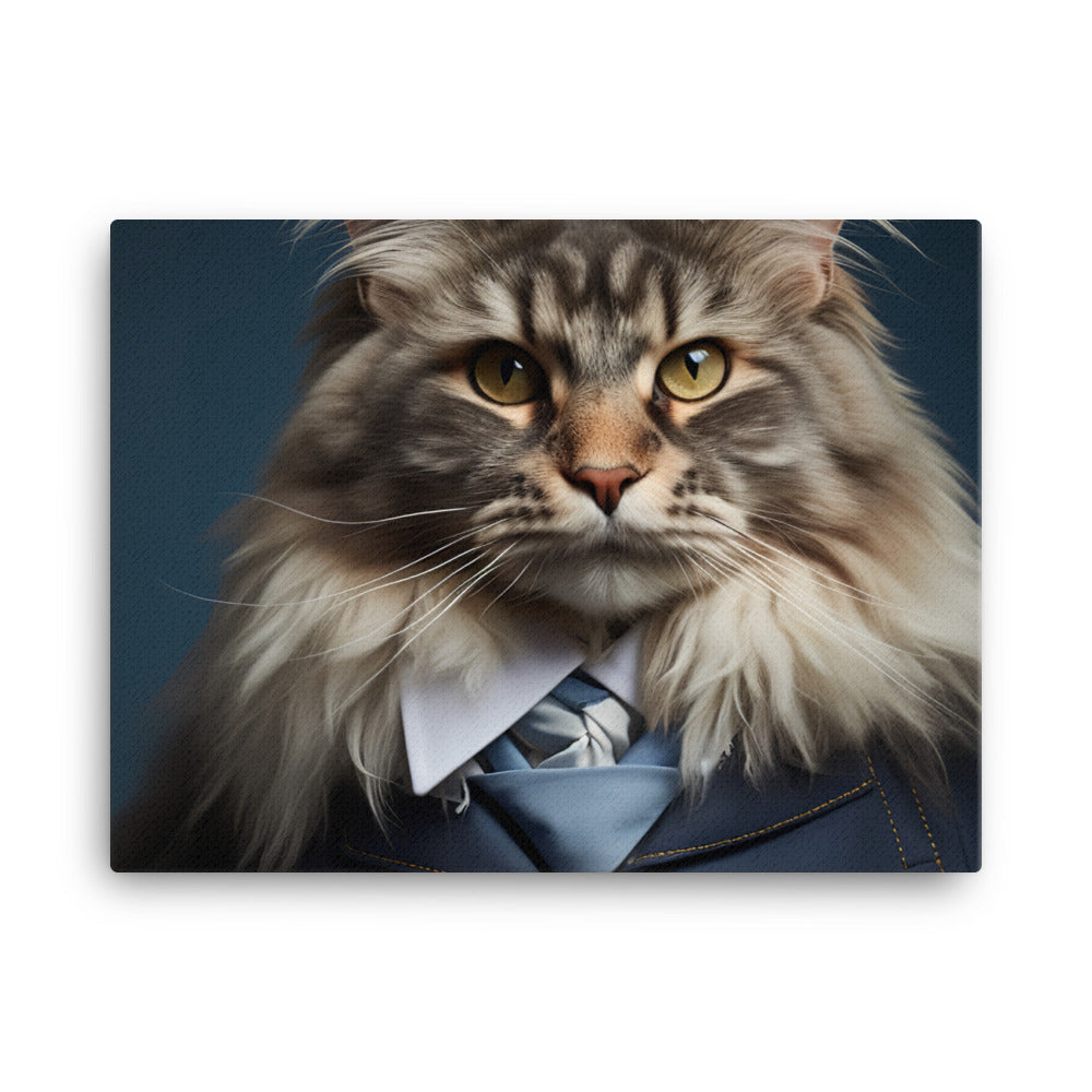 Maine Coon Cabin Crew Canvas - PosterfyAI.com