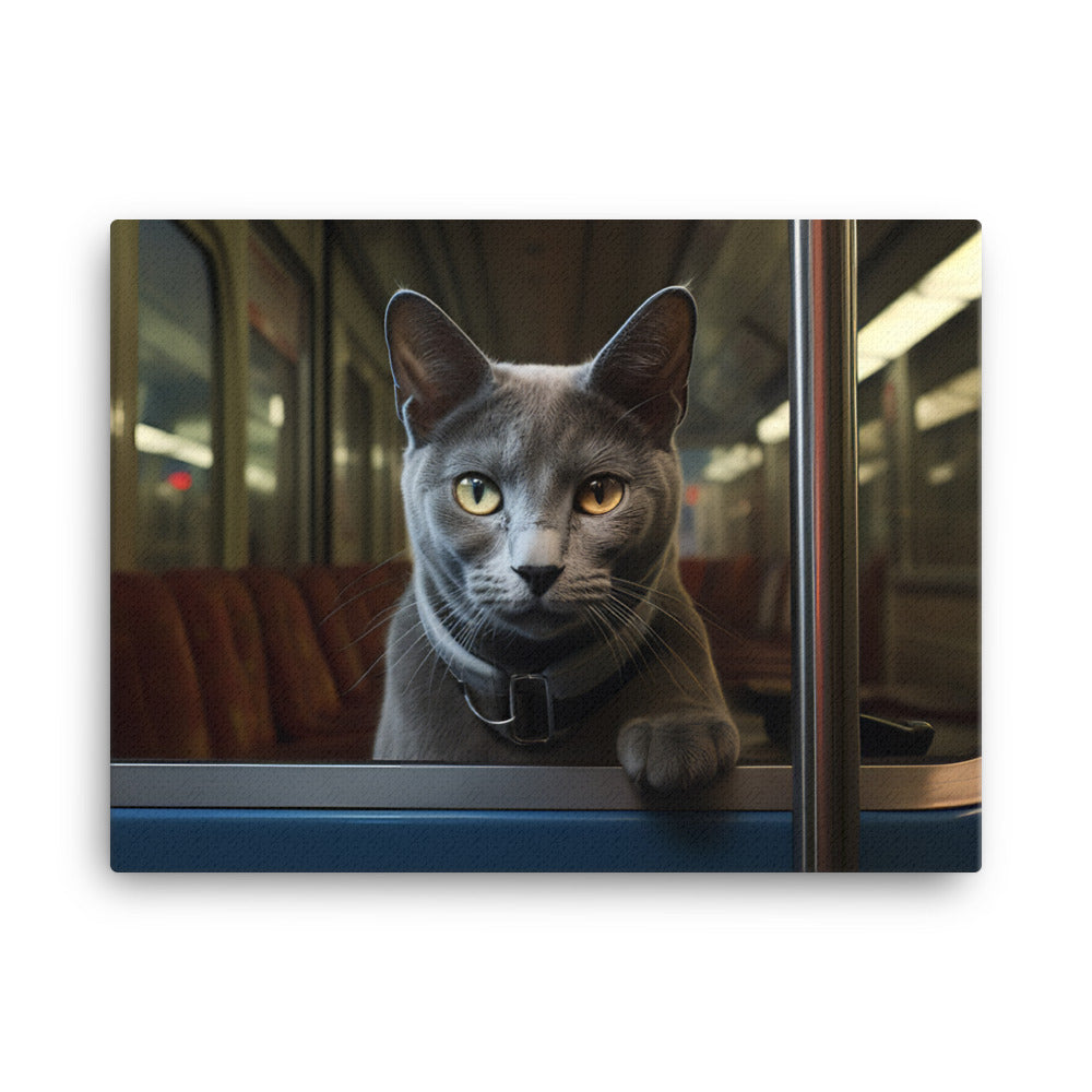 Russian Blue Transit Operator Canvas - PosterfyAI.com