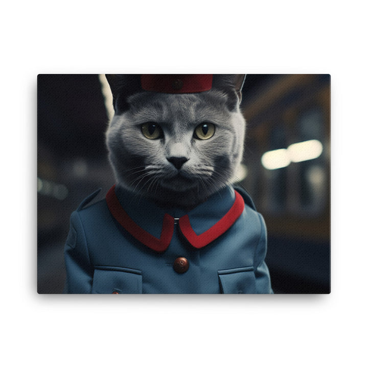 Russian Blue Transit Operator Canvas - PosterfyAI.com