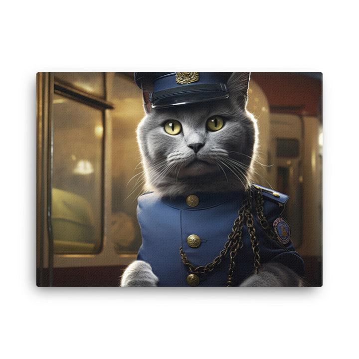 Russian Blue Transit Operator Canvas - PosterfyAI.com