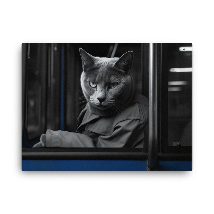 Russian Blue Transit Operator Canvas - PosterfyAI.com