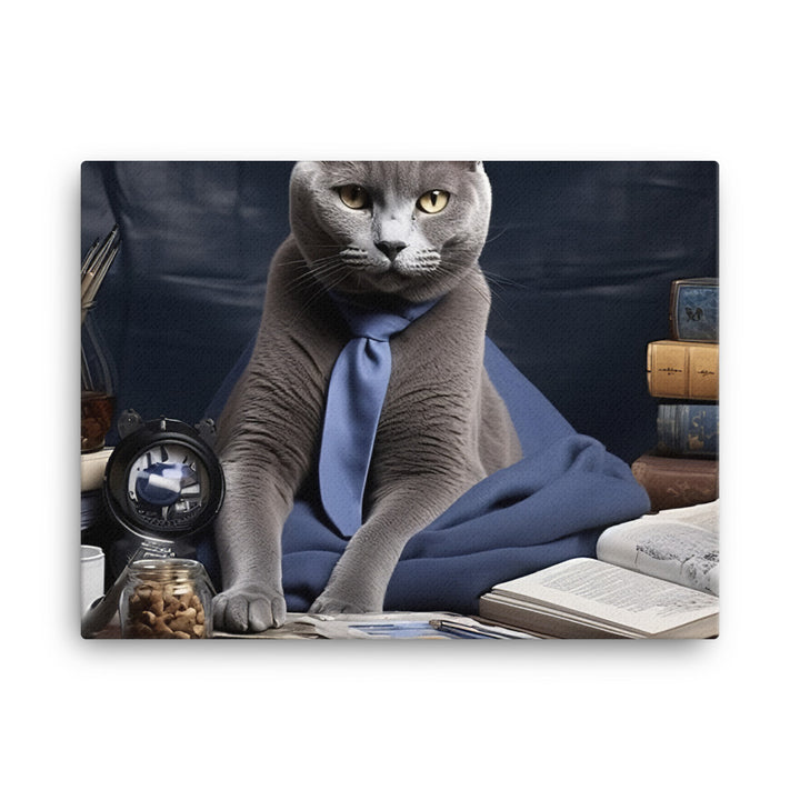 Russian Blue Student Canvas - PosterfyAI.com