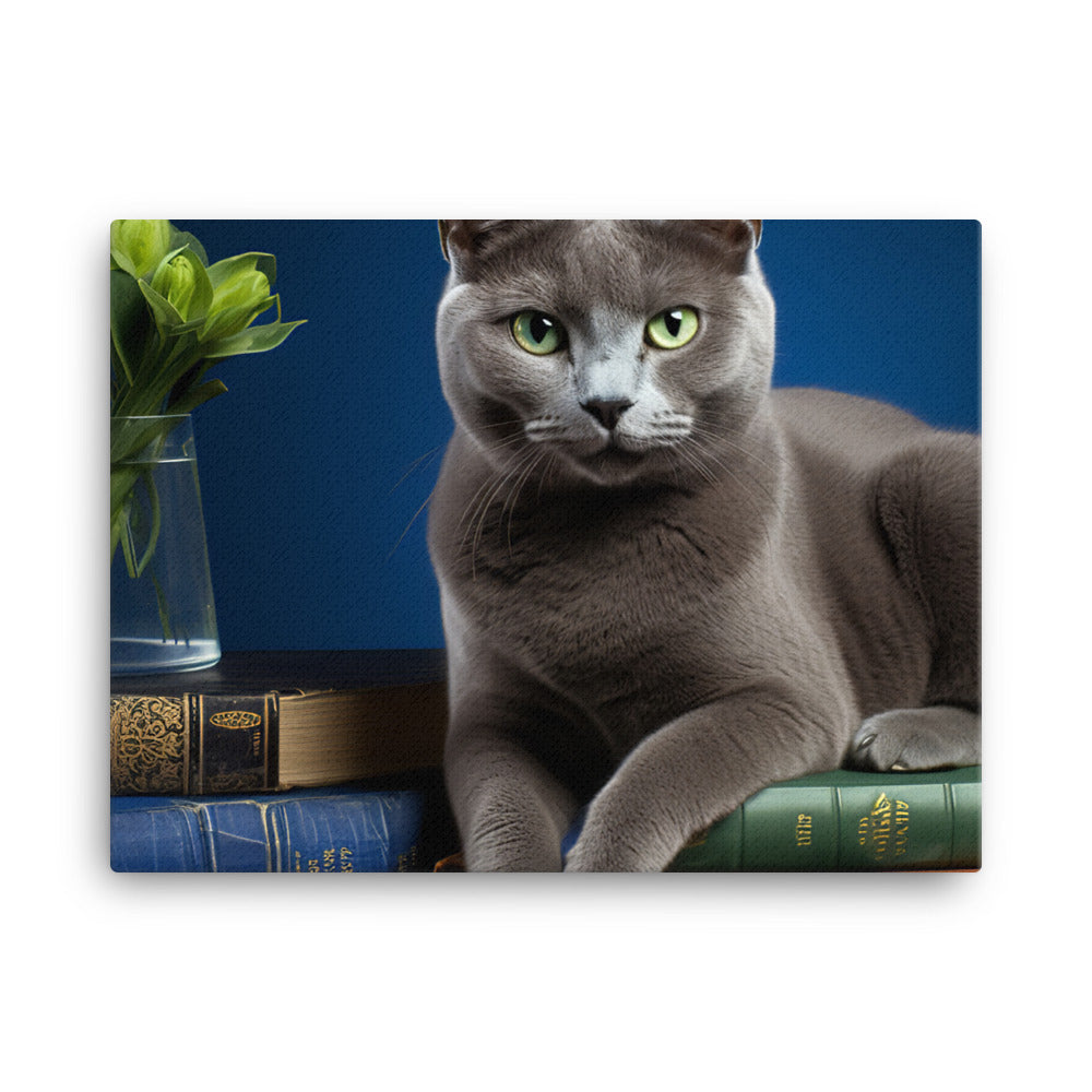 Russian Blue Student Canvas - PosterfyAI.com