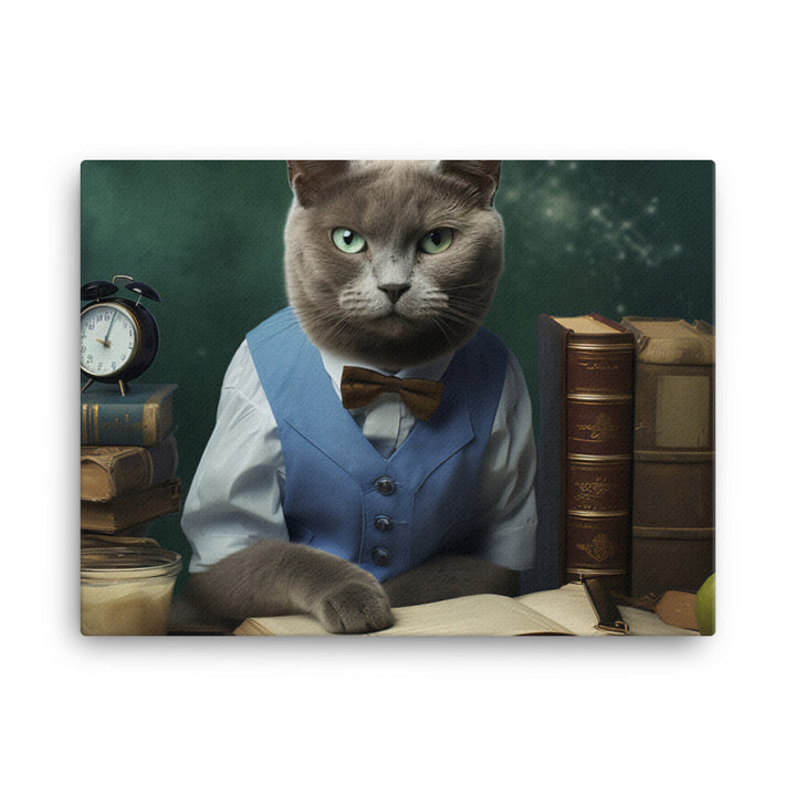 Russian Blue Student Canvas - PosterfyAI.com