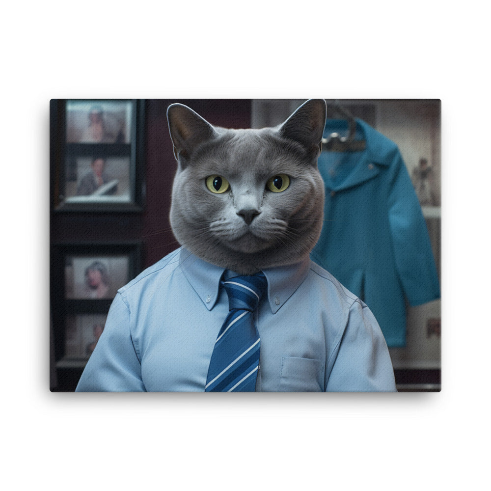 Russian Blue Sales Consultant Canvas - PosterfyAI.com