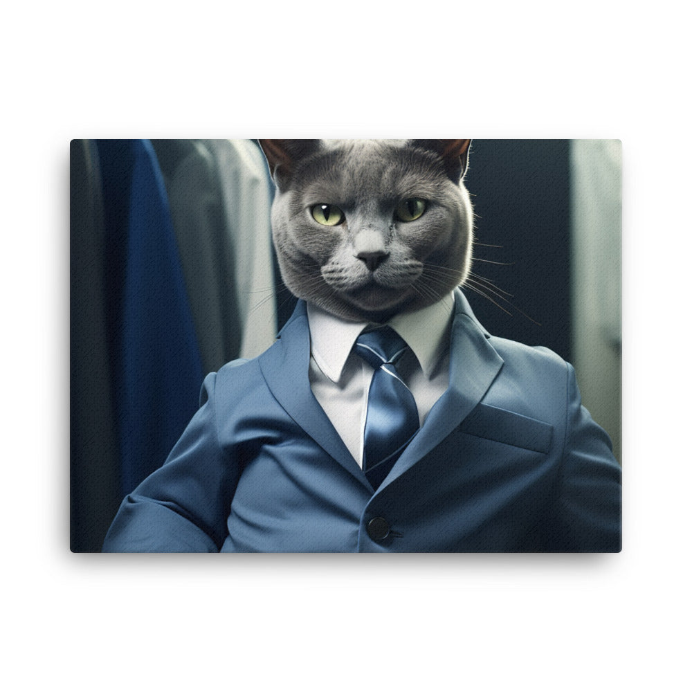 Russian Blue Sales Consultant Canvas - PosterfyAI.com