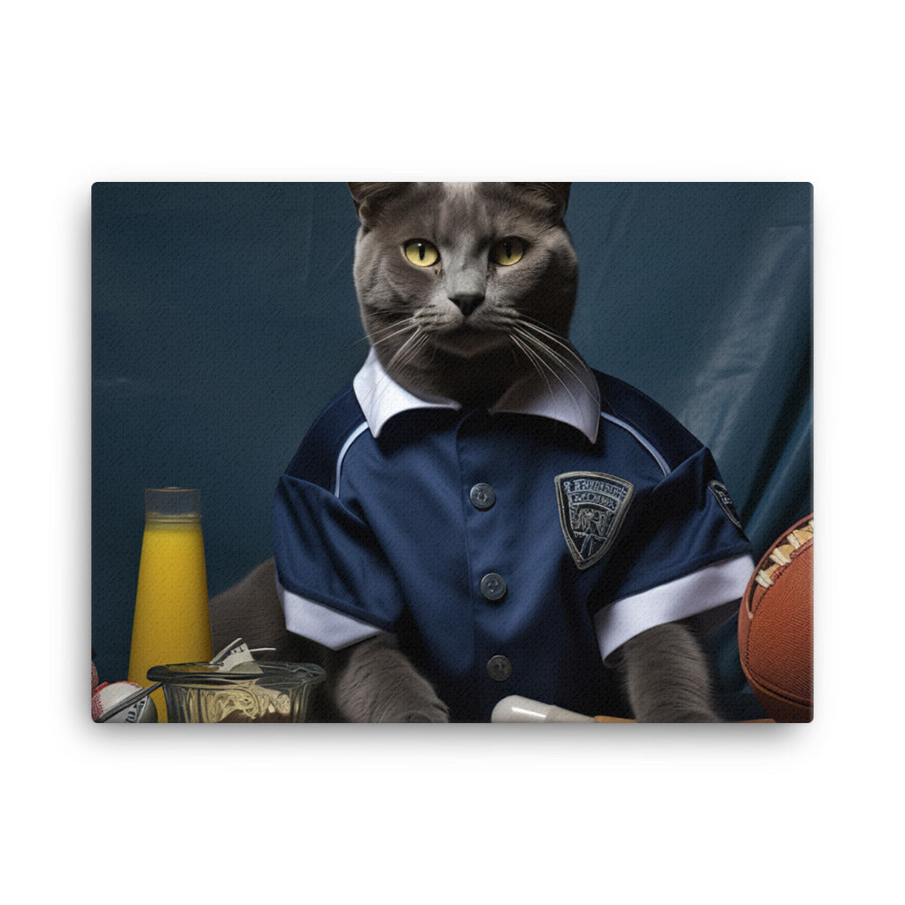 Russian Blue Referee Canvas - PosterfyAI.com