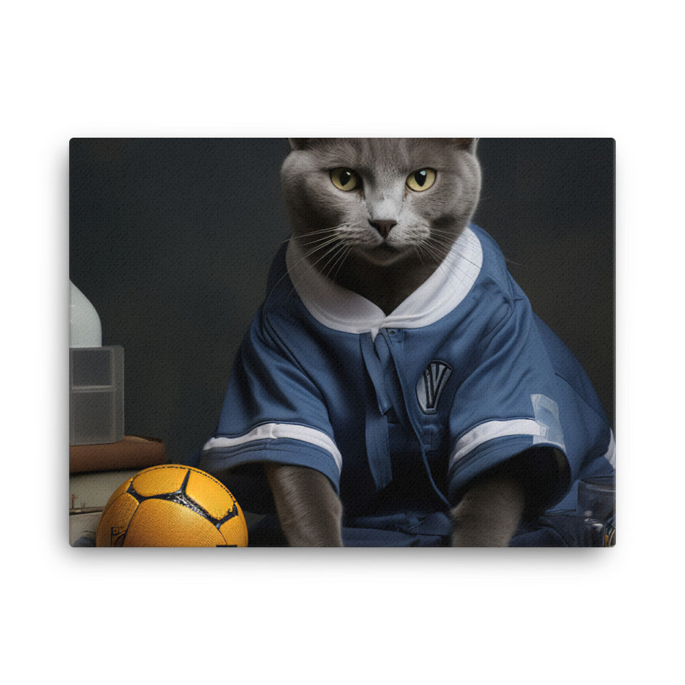 Russian Blue Referee Canvas - PosterfyAI.com