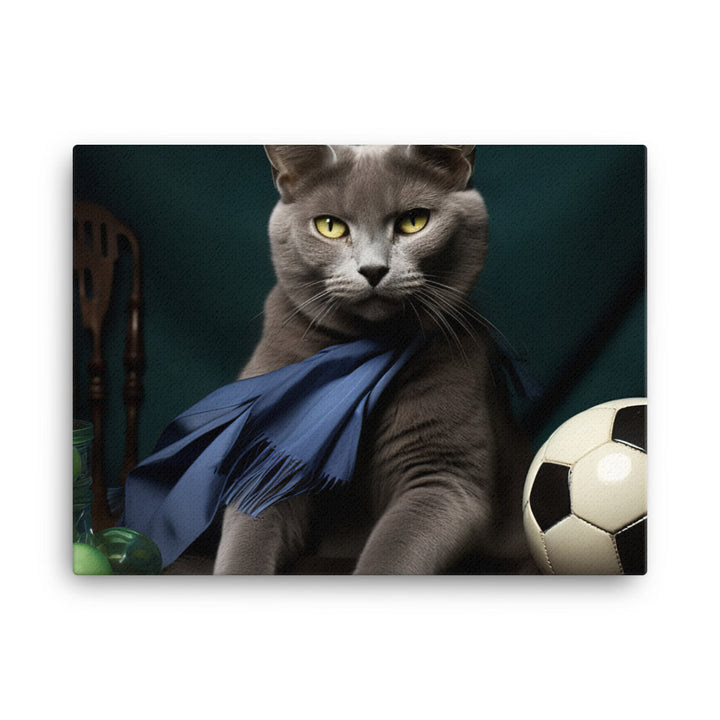 Russian Blue Referee Canvas - PosterfyAI.com