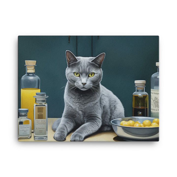 Russian Blue Pharmacist Canvas - PosterfyAI.com